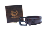 Designer Casual Leather Belt For Men - Double Stitch | Matt Finish