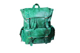 Handcrafted Genuine Leather Backpack | Made in India | Green