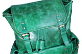 Handcrafted Genuine Leather Backpack | Made in India | Green