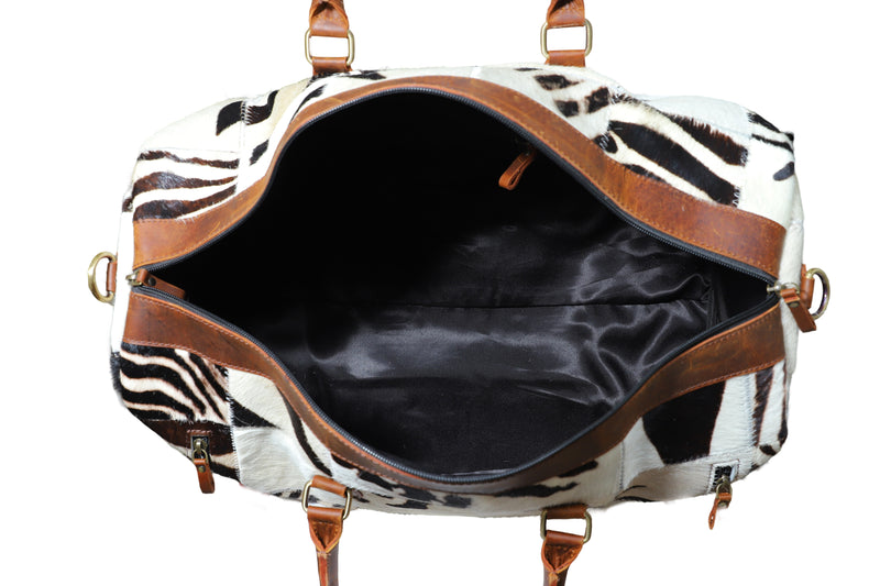 Royal Fur-Baby leather Duffle bag | Giraffe Edition