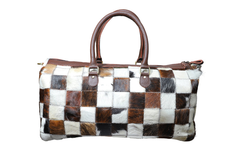 Royal Fur-Baby leather Duffle bag | Cross Wood Edition