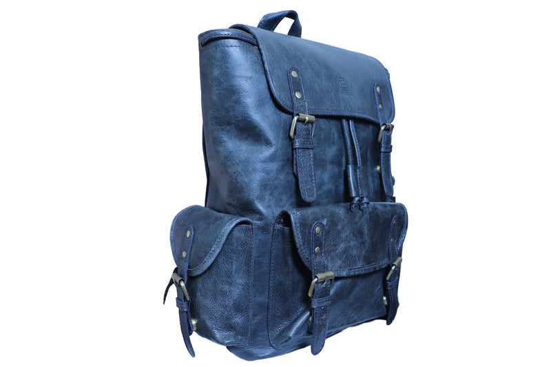 Handcrafted Genuine Leather Backpack | Made in India | Black