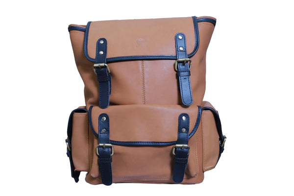 Handcrafted Genuine Leather Backpack | Made in India | Creamy Tan