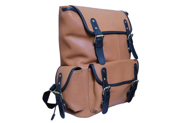 Handcrafted Genuine Leather Backpack | Made in India | Creamy Tan