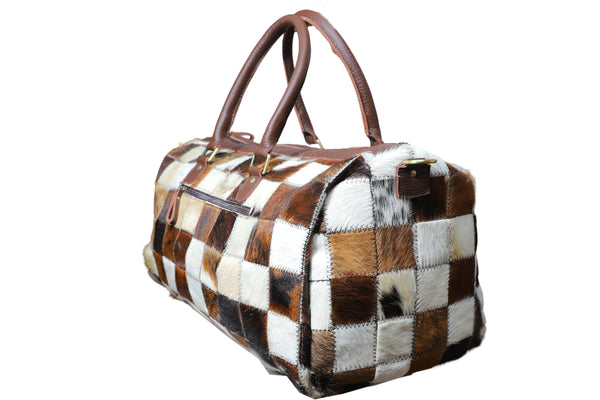 Royal Fur-Baby leather Duffle bag | Cross Wood Edition