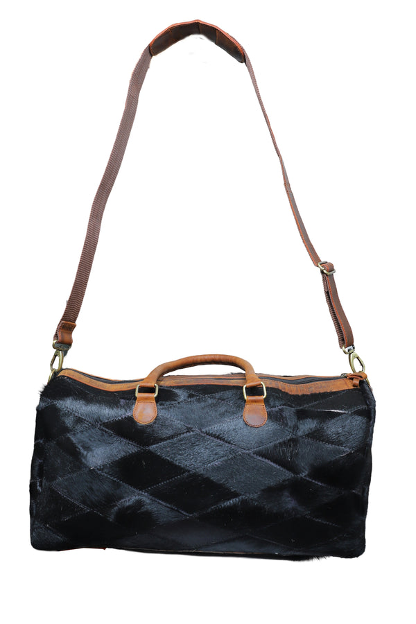 Royal Fur-Baby leather Duffle bag | Black Beauty Edition