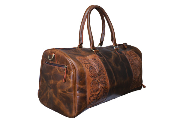 Lucknowee Handcrafted Designer Duffle Bag | Leathersmith's Special