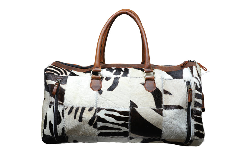 Royal Fur-Baby leather Duffle bag | Giraffe Edition