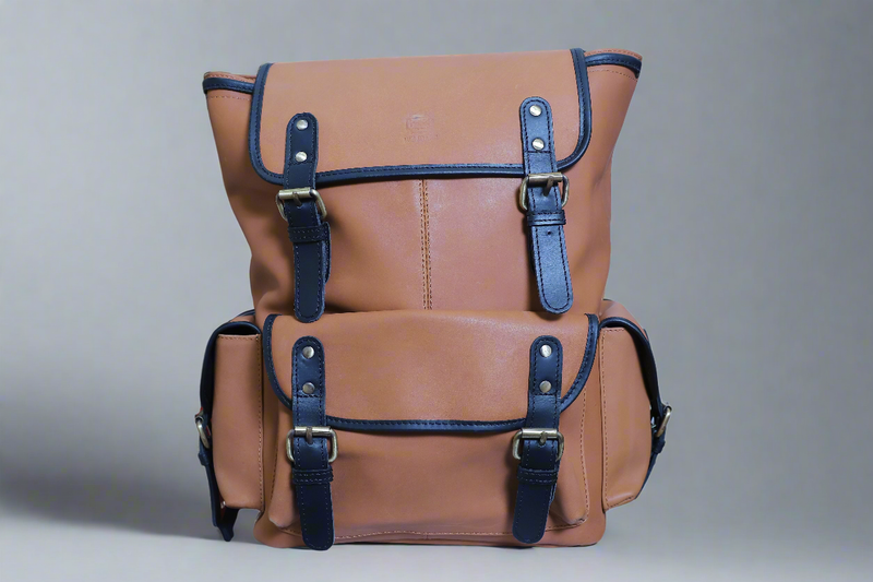 Handcrafted Genuine Leather Backpack | Made in India | Creamy Tan